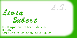 livia subert business card